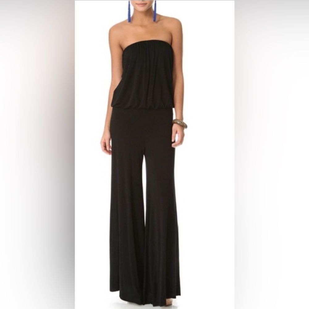 YFB Young Fabulous and Broke Sydney Wide Leg Jersey Jumpsuit Black
